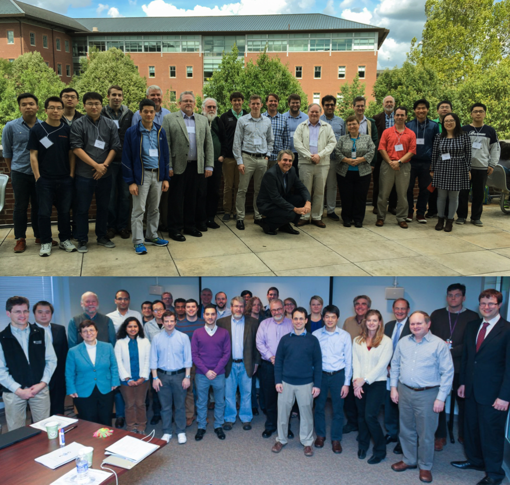 The THaW group at its annual meeting in 2017 (top) and its first annual meeting in 2013 (bottom)